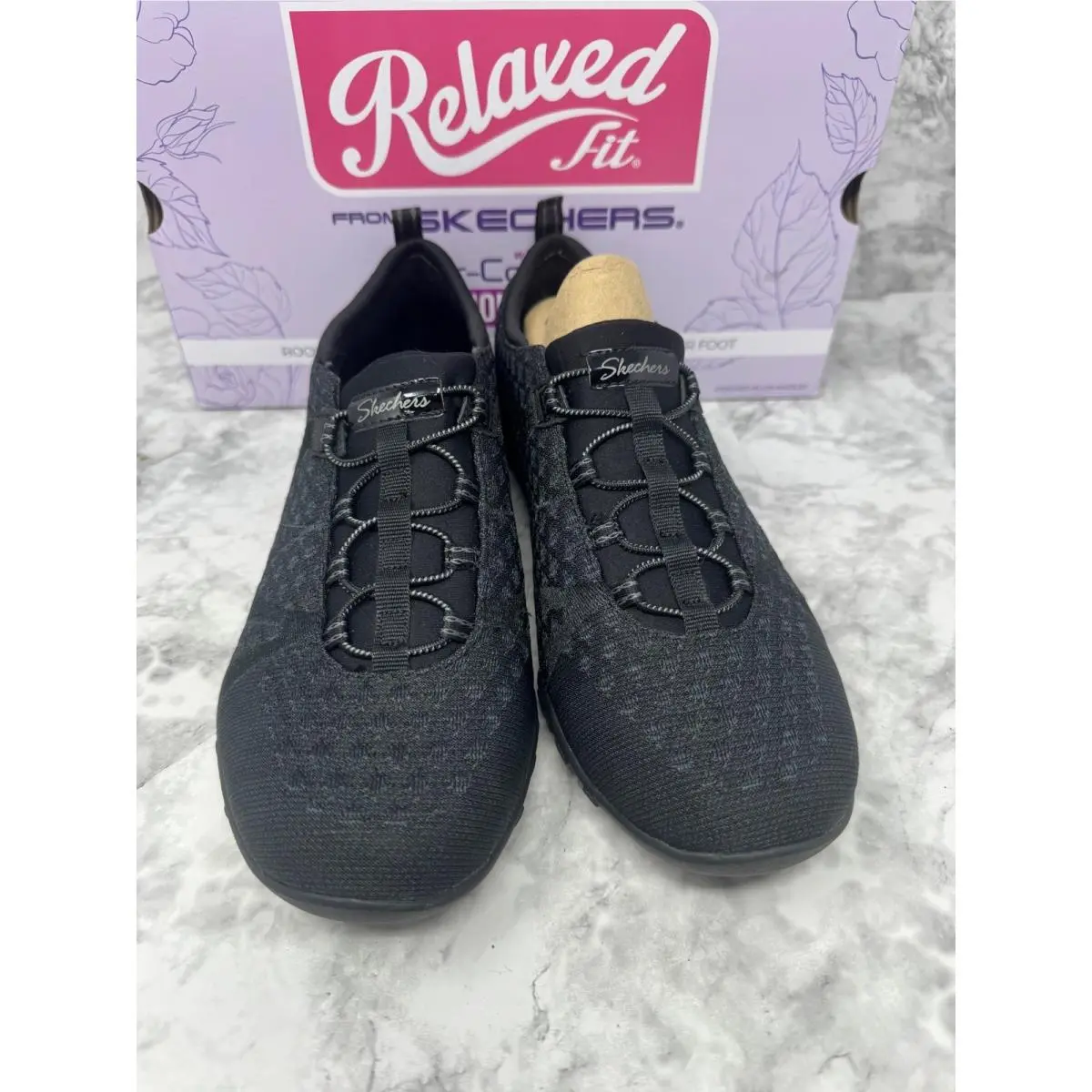 Skechers shoes - Skechers Relaxed Fit Breathe-Easy Sere-Knity - Black 1