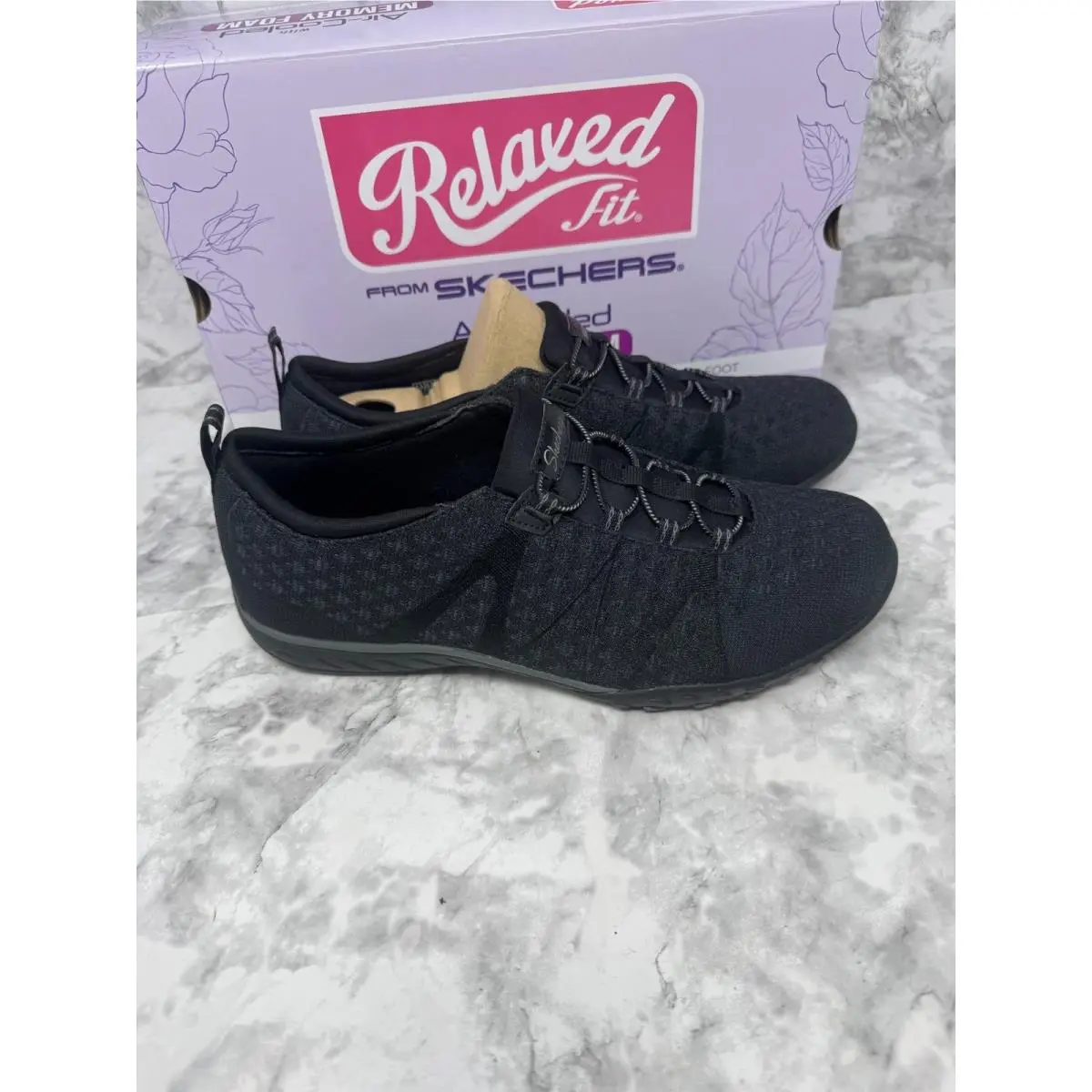 Skechers shoes - Skechers Relaxed Fit Breathe-Easy Sere-Knity - Black 2