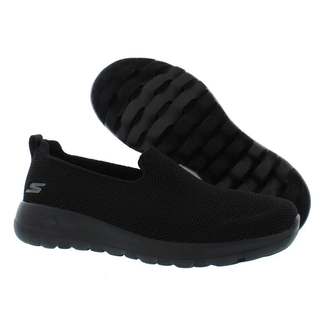 Skechers Go Walk Joy Sensational Day Wide Womens Shoes Size 7.5 Color: Black - Black, Main: Black