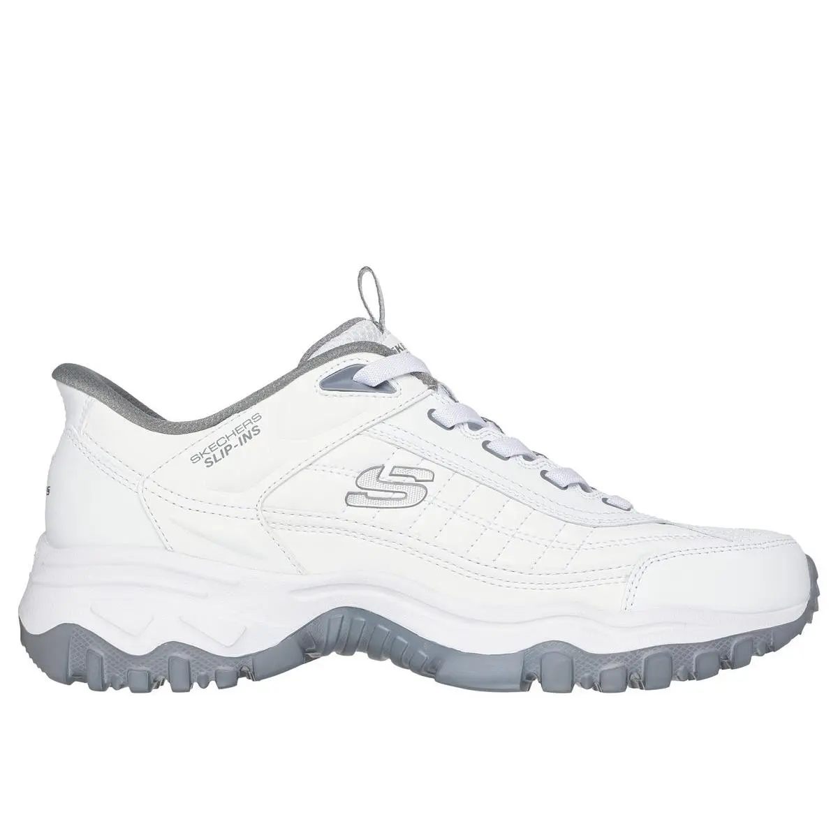Men`s Slip-ins: E`lite Afterburn - Grill Corporal Step In Shoe White/gr by Skechers
