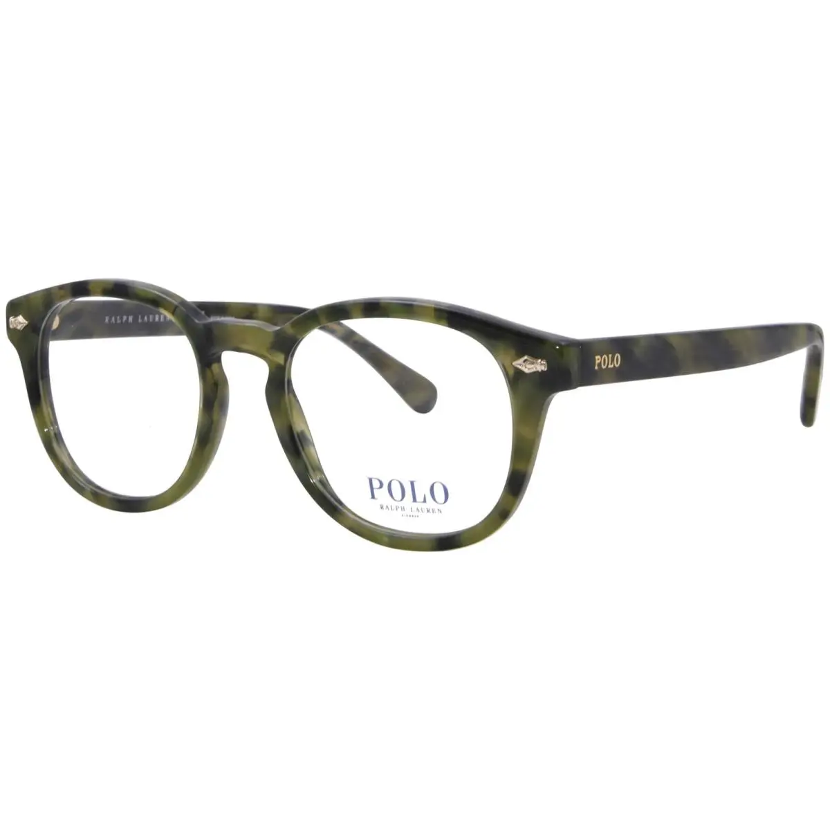 Polo Ralph Lauren PH2272 5436 Eyeglasses Men`s Shiny Green Havana Full Rim 50mm