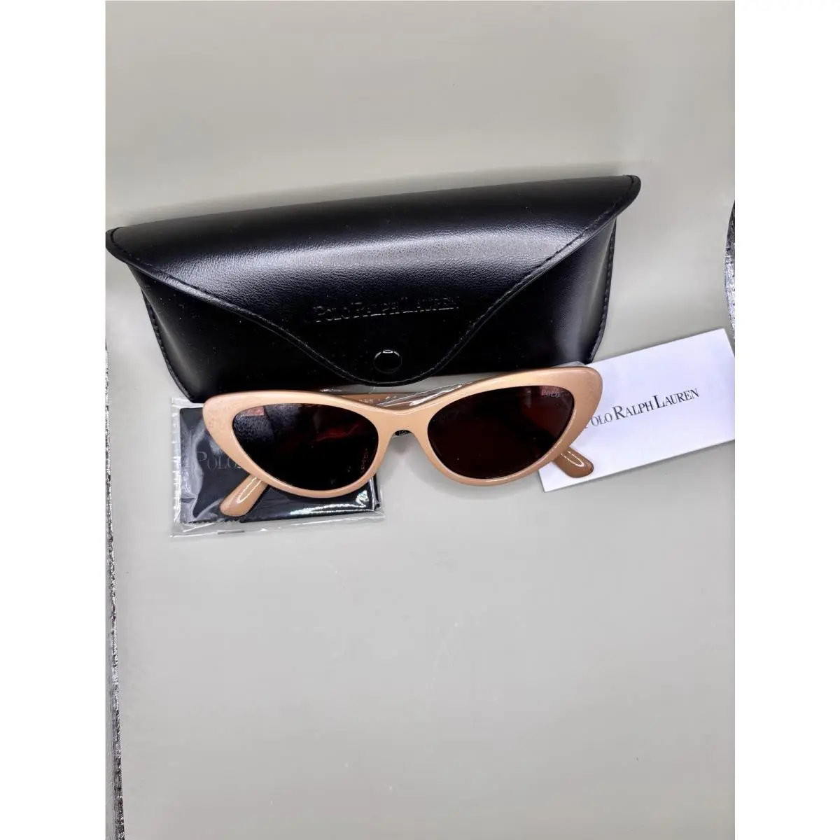 Polo  Cat-eye Sunglasses - Shiny Cream Brown Gradient by Ralph Lauren