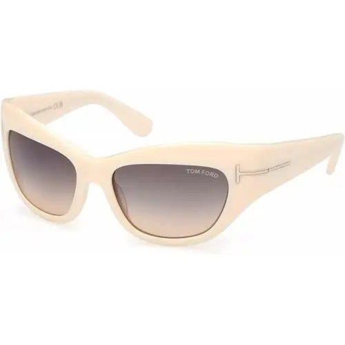 Sunglasses w TF Case- FT1065 Brianna 25B - Ivory / Smoke Gradient by Tom Ford