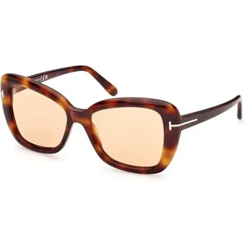 Sunglasses w Soft Case- FT1008 Maeve 53E Blonde Havana/photochromic by Tom Ford