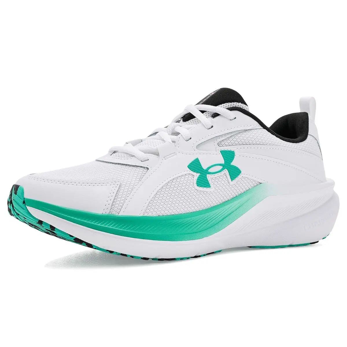 Man`s Sneakers Athletic Shoes  Charged Assert 11 White/Black/Green Mode by Under Armour