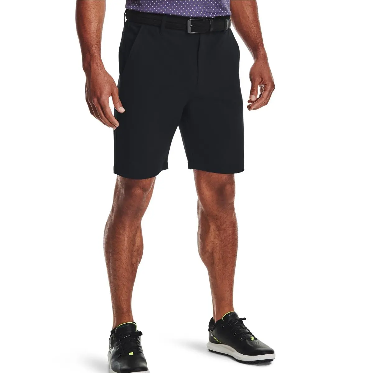 Mens UA Drive Shorts - Water Repellent - 1364409 Black-Halo Gray by Under Armour