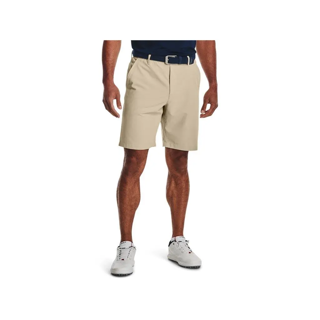 Mens UA Drive Shorts - Water Repellent - 1364409 Khaki Base-Halo Gray by Under Armour