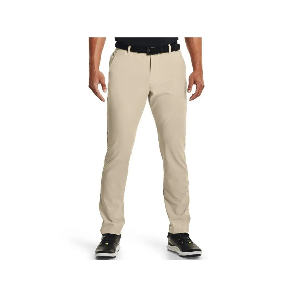Mens UA Drive Tapered Pants - 4-Way Stretch Material Khaki Base-Halo Gray by Under Armour