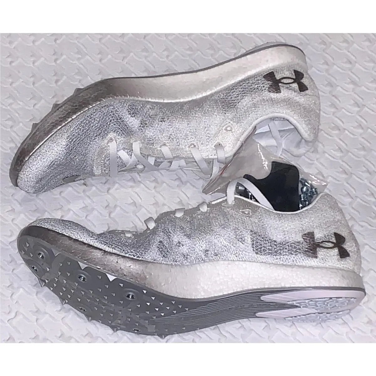 Under Armour shoes - Under Armour Shakedown Elite Distance Tack Spikes - 3026442 - White 2
