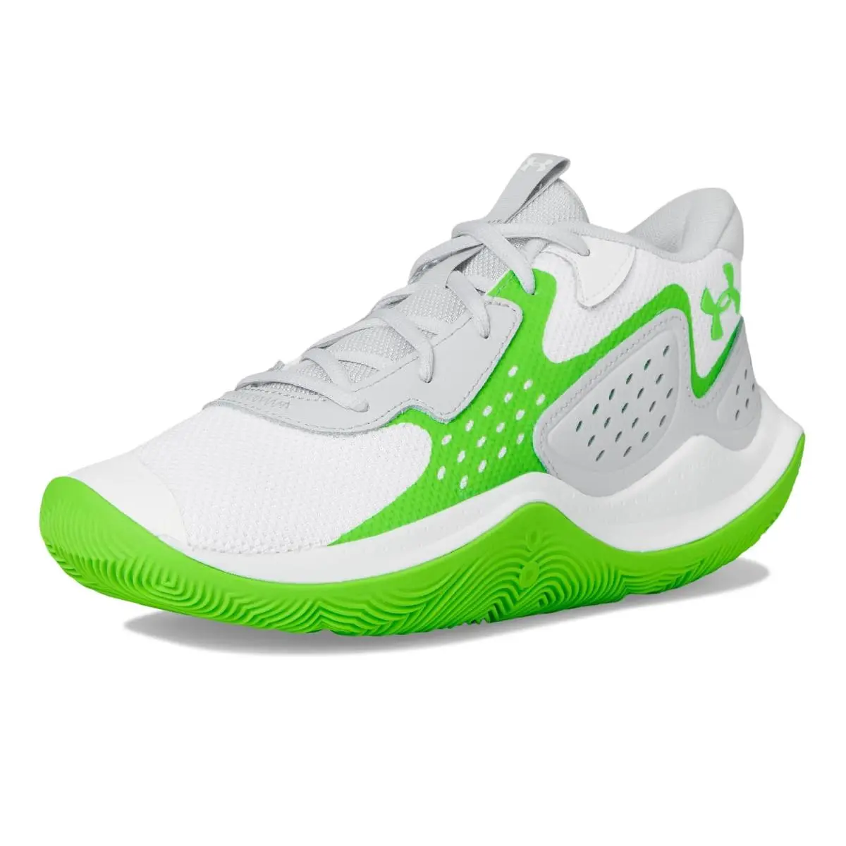 Under Armour shoes - White/Green Shock/Green Shock 5