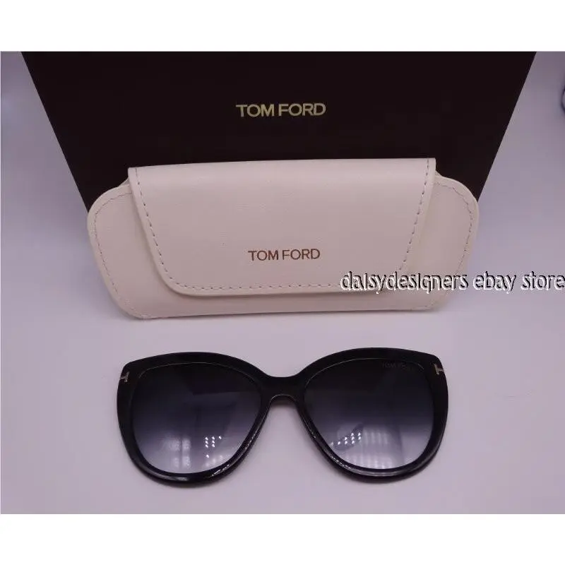 Black Cat Eye Magnetic Clip on Sunglasses Attachment TF5641-B2 by Tom Ford