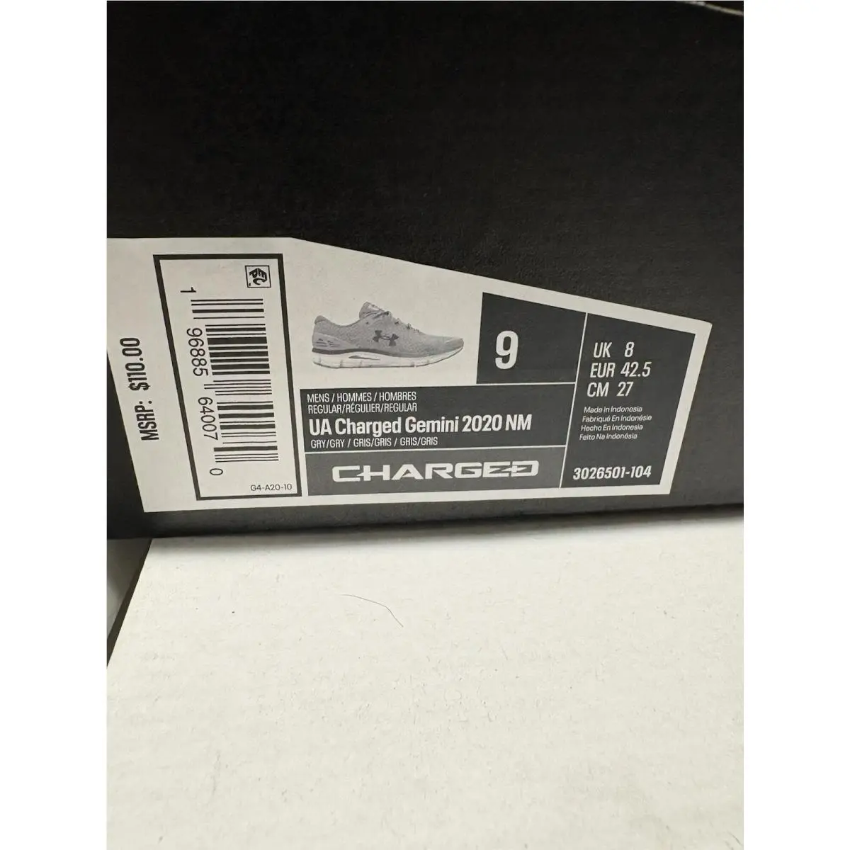 Under Armour shoes - Under Armour Charged Gemini - Charged Gemini - 3026501 104 - Gray 3