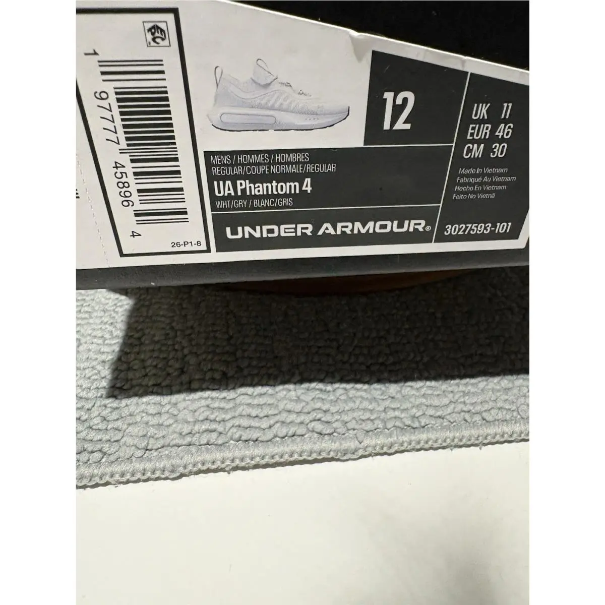 Under Armour shoes - Under Armour UA HOVR Phantom 4 - 3027593-101 - White / Halo Grey (UPC: 197777458957) 3