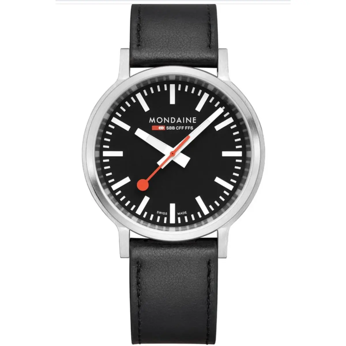 Stop2Go Swiss Made 41mm Black Dial Sapphire Watch MST.41020.LBV.2SE by Mondaine