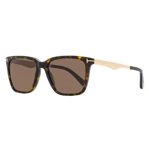 Rectangular Sunglasses TF862 Garrett 52E Dark Havana/gold 54mm FT0862 by Tom Ford