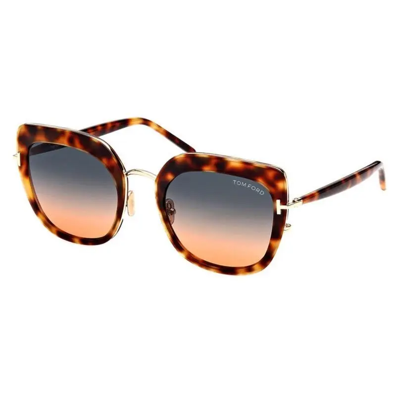 Tom Ford Sunglasses w Hard Case- FT0945 Virginia 53P Blonde Havana/blue Fade