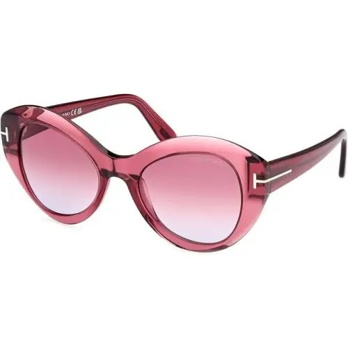 Sunglasses w TF Case - FT1084 Guinevere 66Y - Dark Pink / Pink Fade by Tom Ford