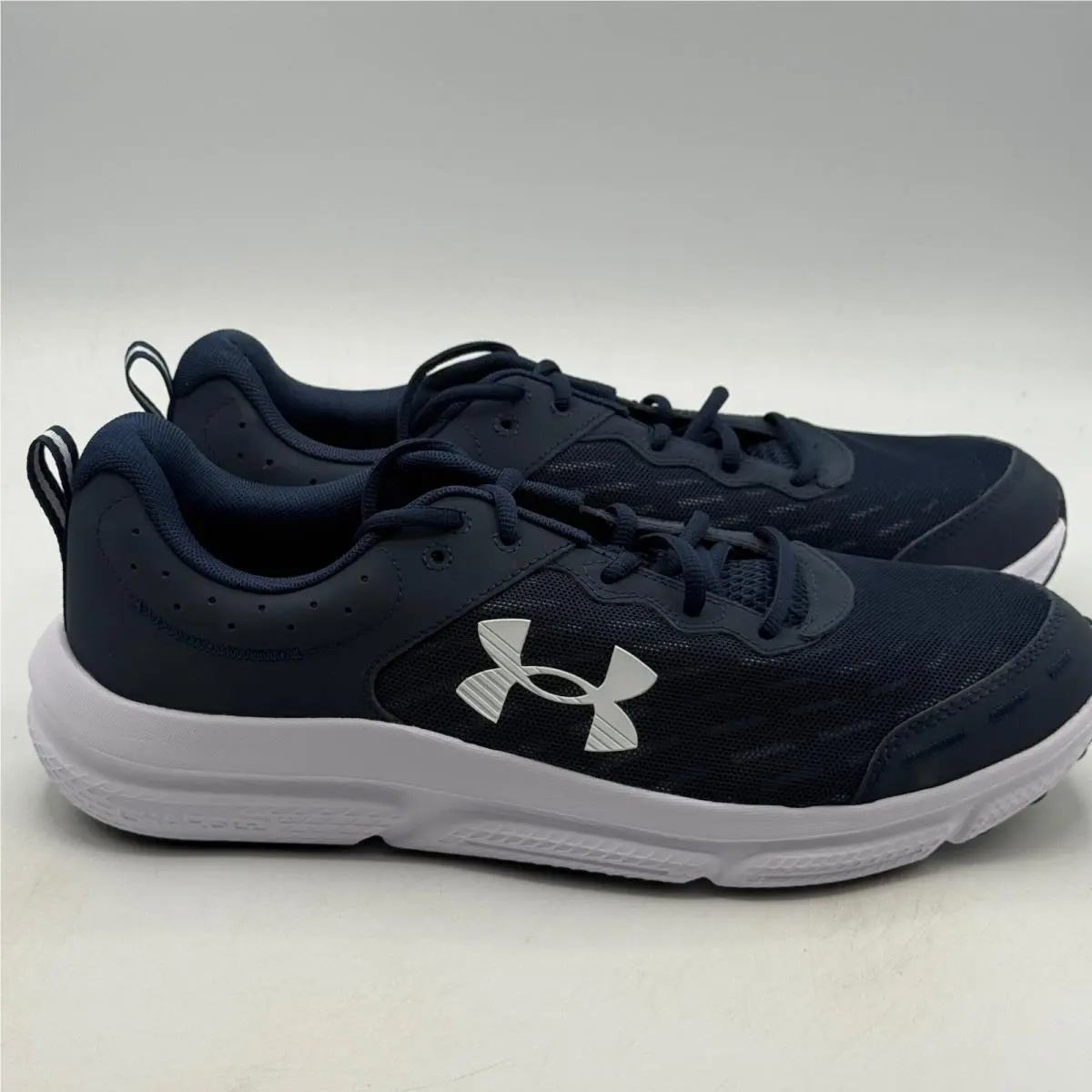 Charged Assert 10 Shoes Mens Size 12 Navy White Running 3026175-400 by Under Armour