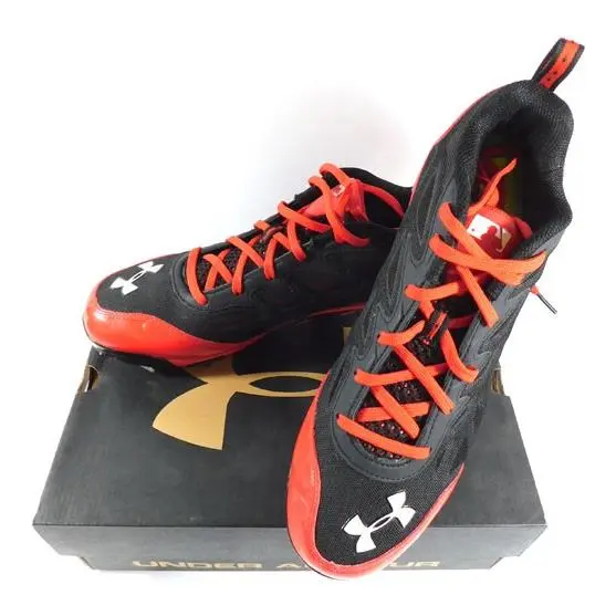 Maryland Terrapins Player Exclusive Under Armour Spine Metal Size 9.5 Coa