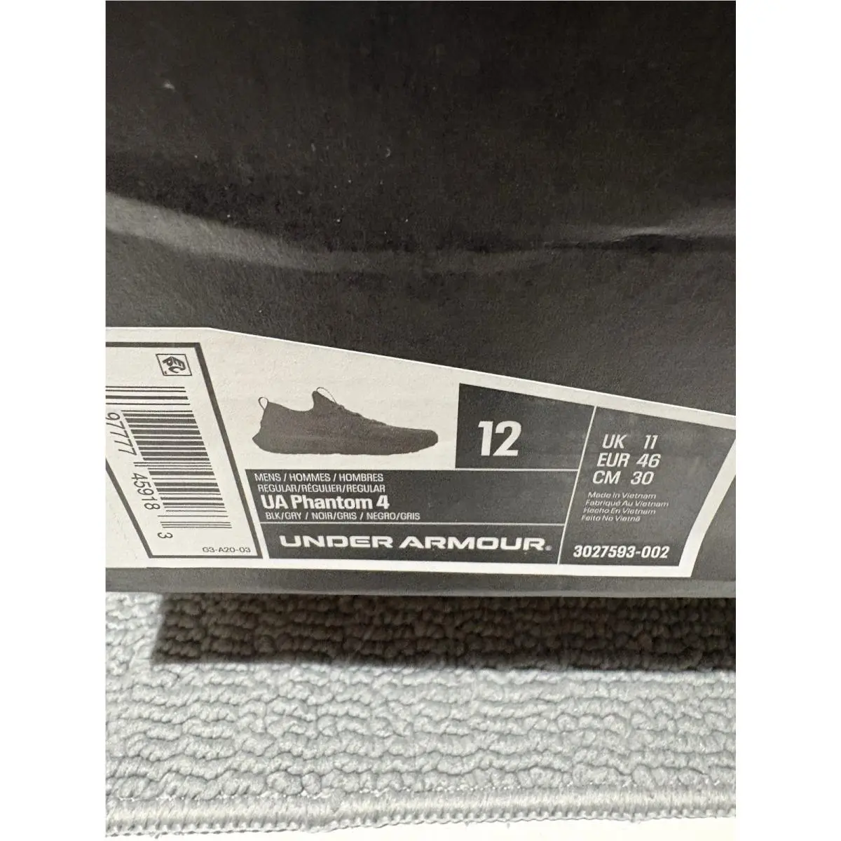 Under Armour shoes - HOVR Phantom 4 Anthracite - HOVR Phantom Anthracite - 3027593-002 - Black 2