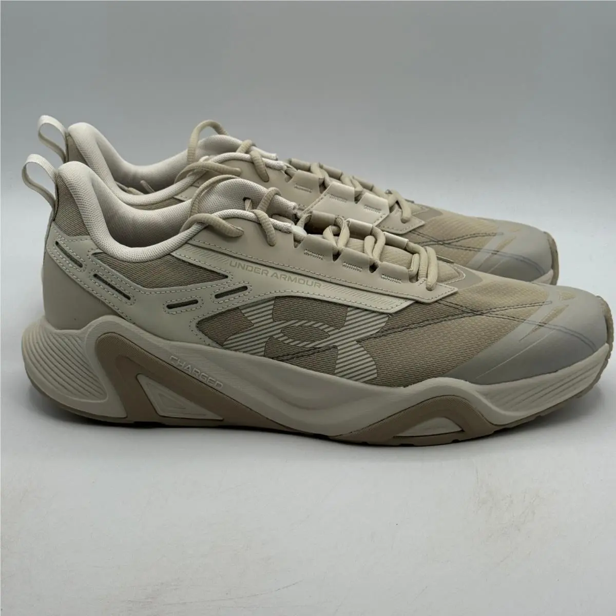 Under Armour Charged Commit TR 5 Shoes Mens Size 14 Brown Tan 3026606-200