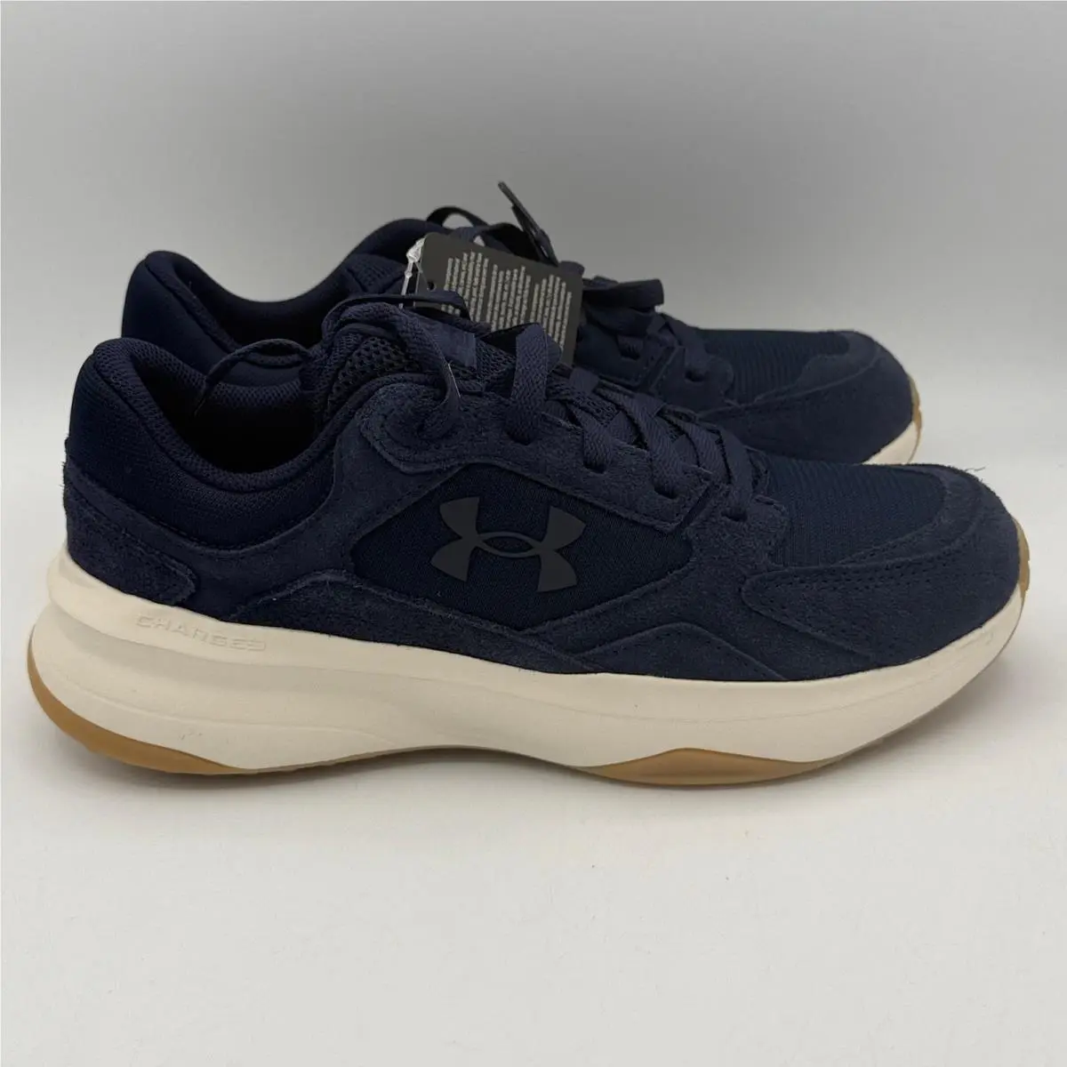 UA Edge Suede Navy Blue Gum Mens 8.5 Sneakers 3027731-411 by Under Armour
