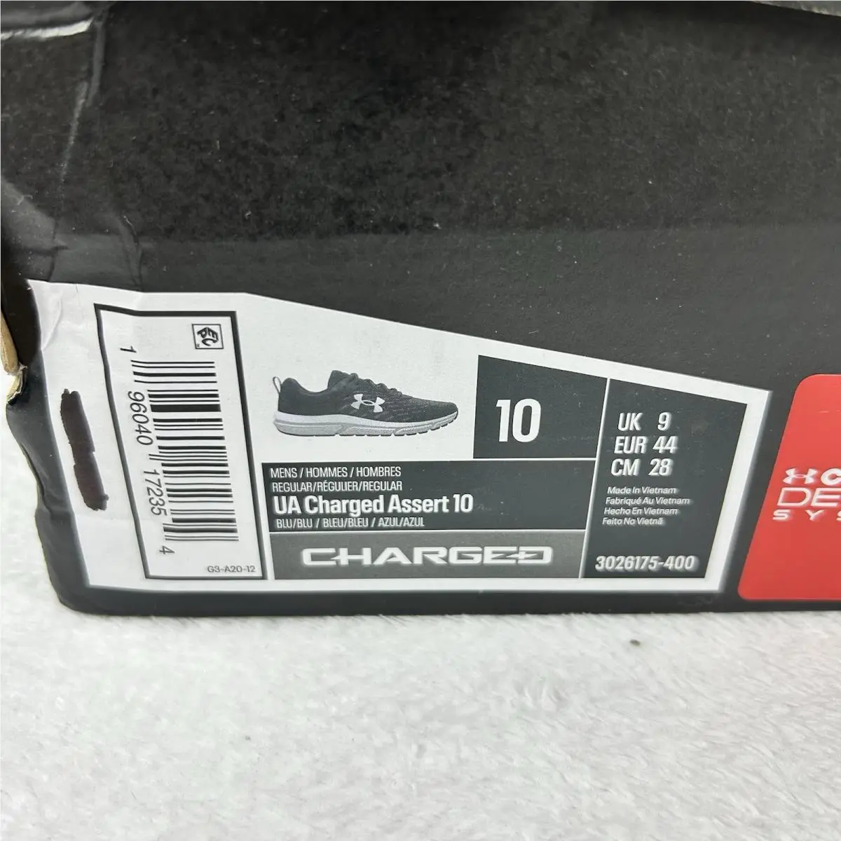 Under Armour shoes - Under Armour Charged Assert 10 - 3026175-400 - Blue, Manufacturer: Academy/White (UPC: 0196040172354) 10