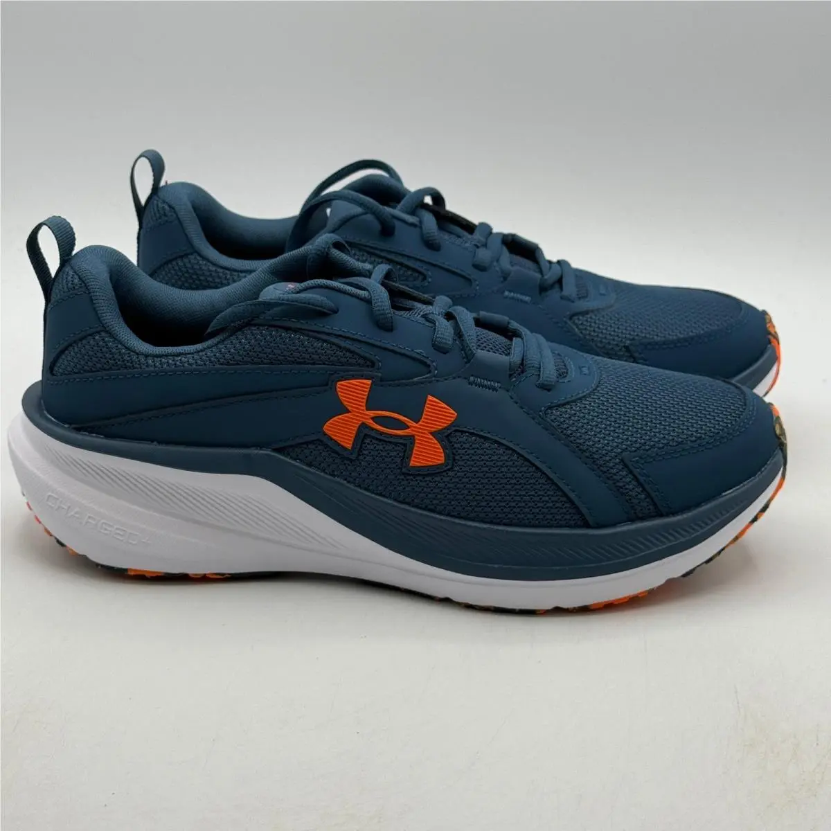 Under Armour UA Assert 11 Shoes Mens Size 8.5 Blue Orange Running 3027715-401