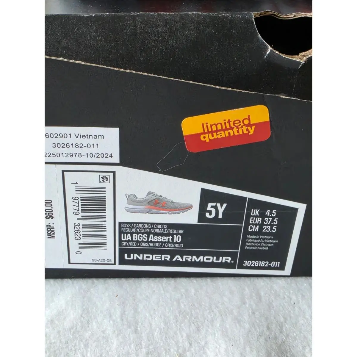 Under Armour shoes - UA BGS Assert 10 - BGS Assert - Gray 5