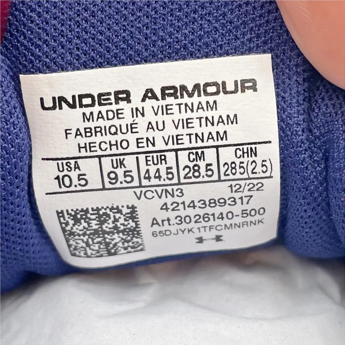 Under Armour shoes - Blue (UPC: 196040164892) 10