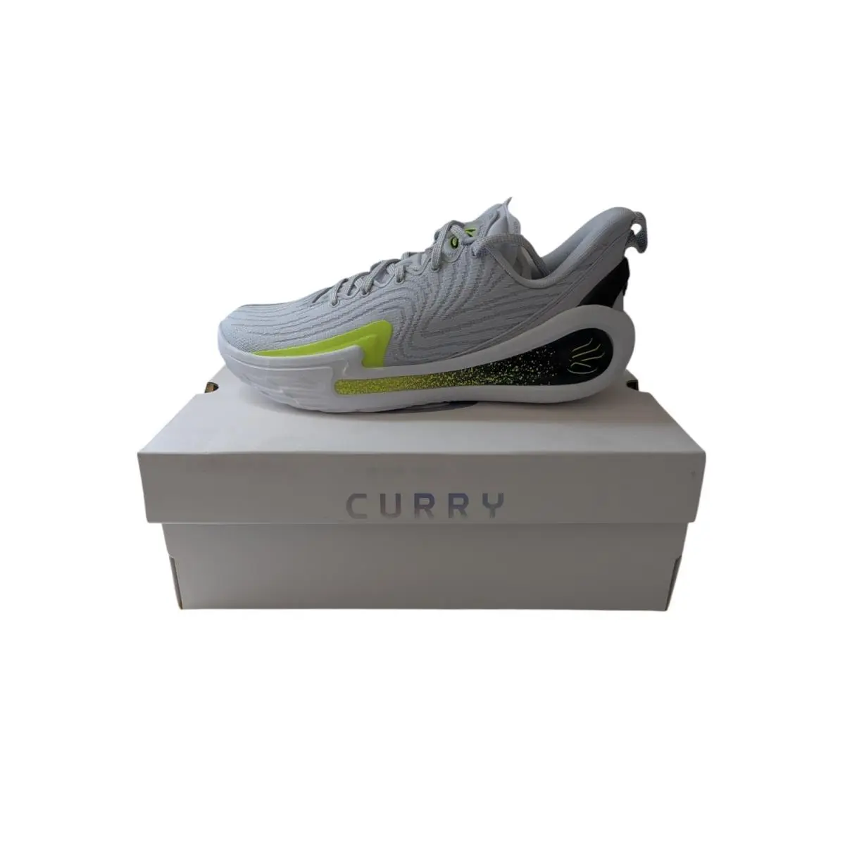 Under Armour Mens` Curry12 Grey Volt Men`s Size 9 Women`s 10.5 Basketball Shoe