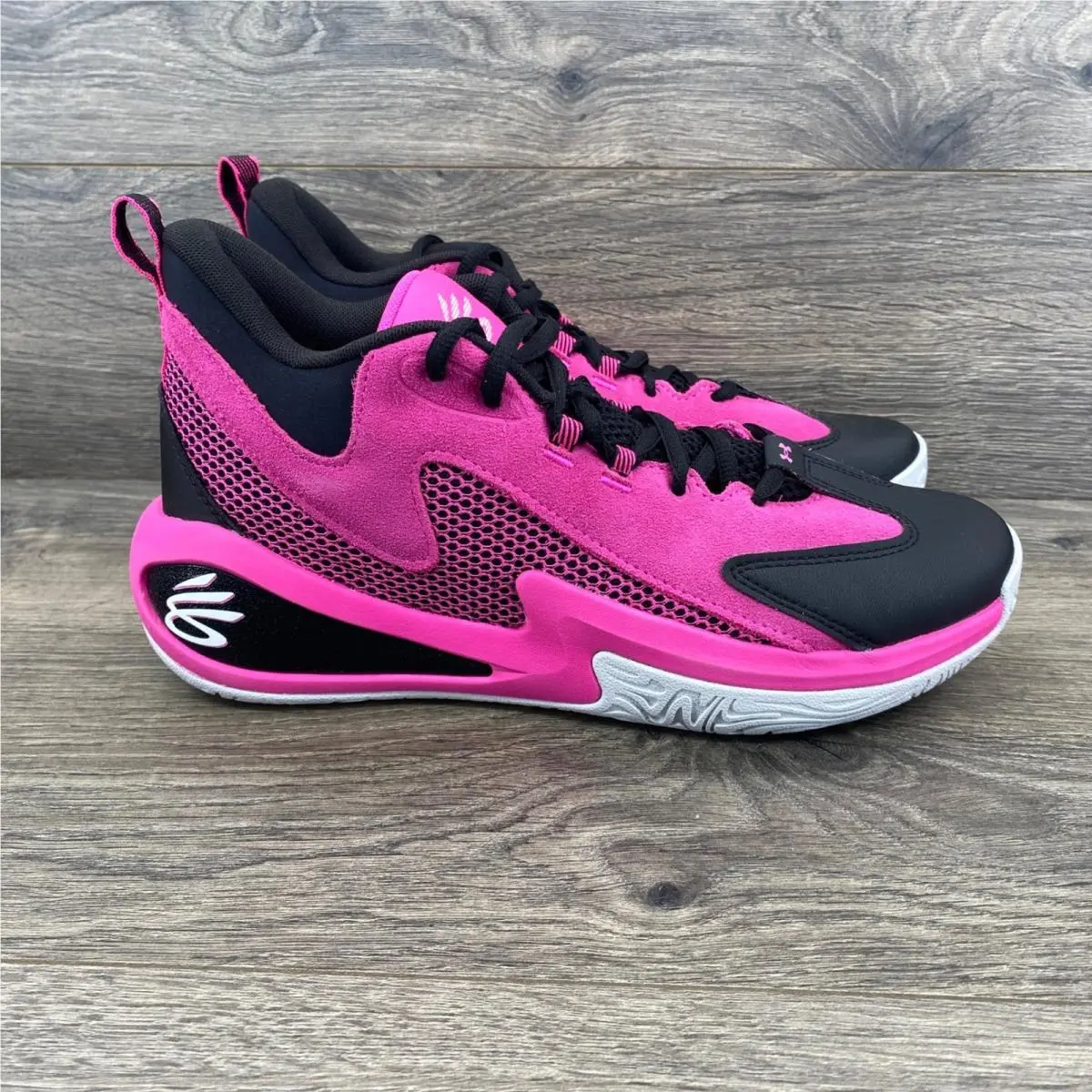 Under Armour Curry 3Z25 Basketball Shoes Mens 9 Pink Black 6000750-652