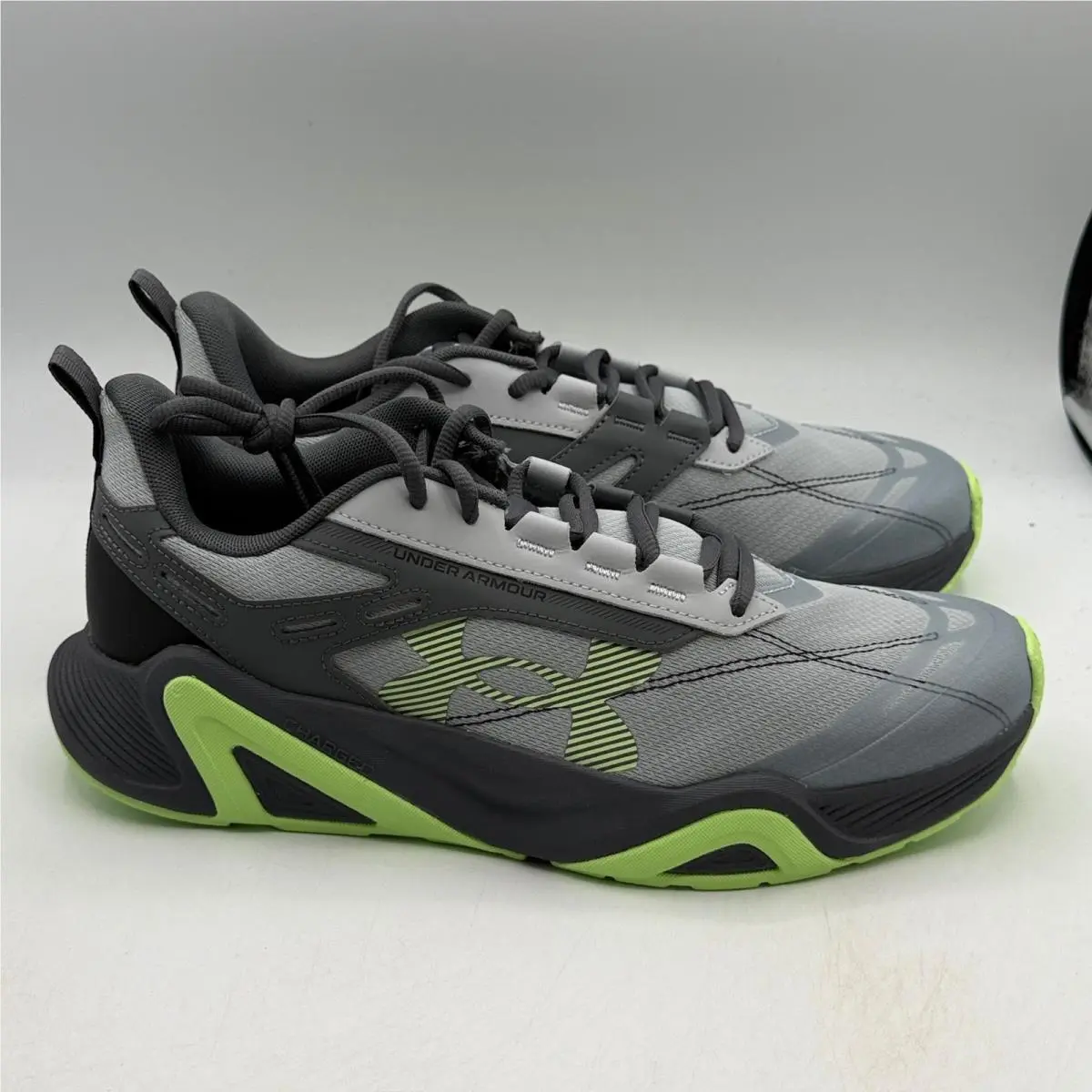 Under Armour UA Charged Commit TR 5 Shoes Mens Size 11 Grey Green 3026607-001