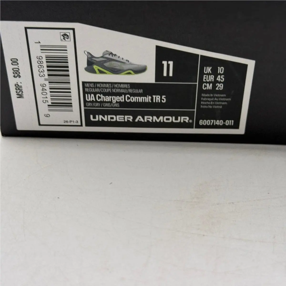 Under Armour shoes - UA Charged Commit TR 5 - Gray 5
