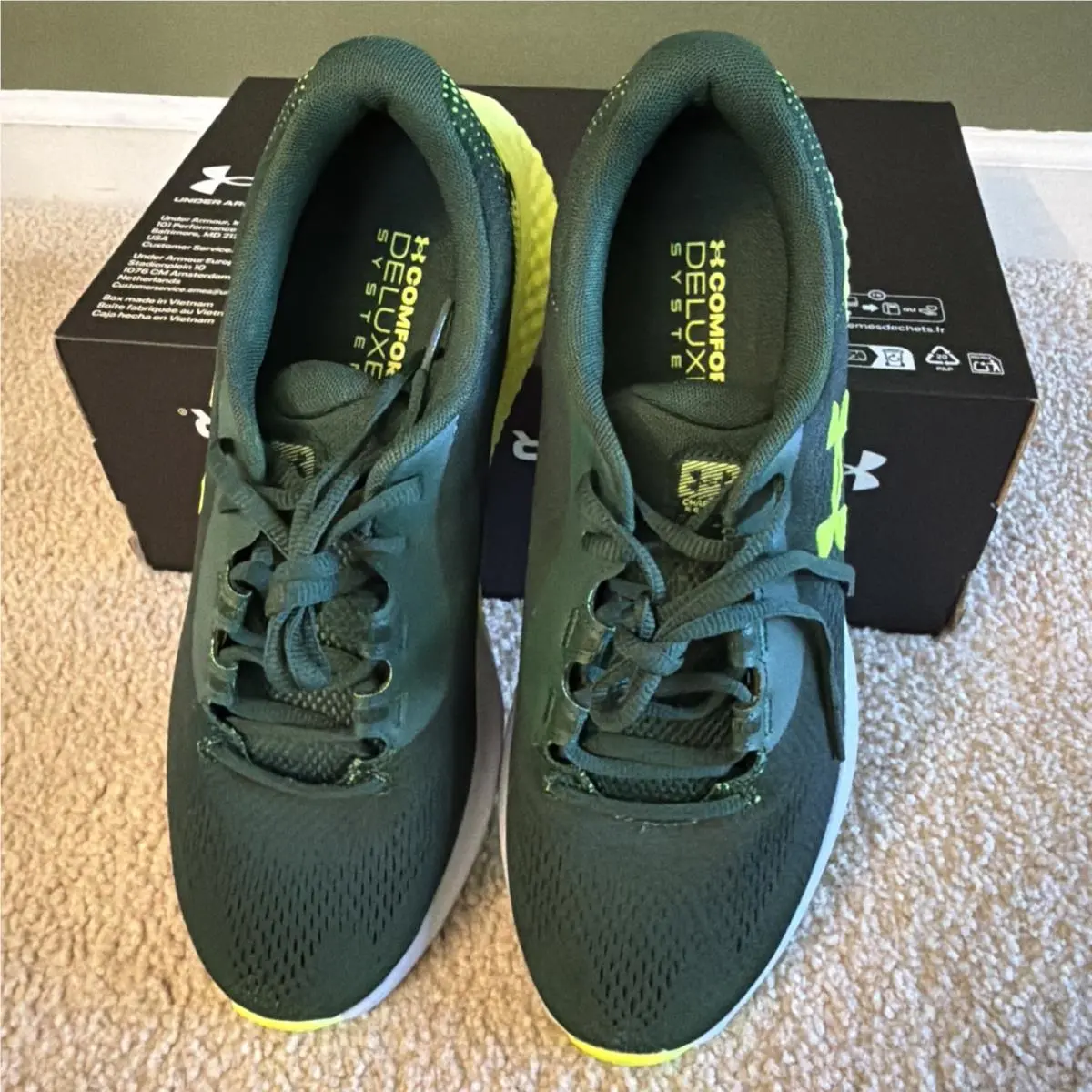 Under Armour shoes - Under Armour Charged Rogue 4 - 3026998-302 - Green/Yellow/Grey (UPC: 0198632873786) 15