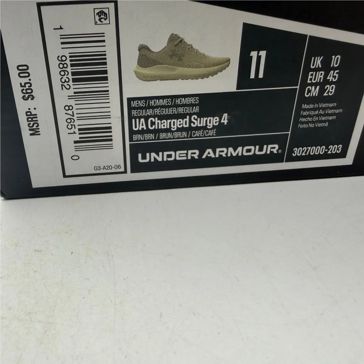 Under Armour shoes - UA Charged Surge 4 - Charged Surge - Brown 5