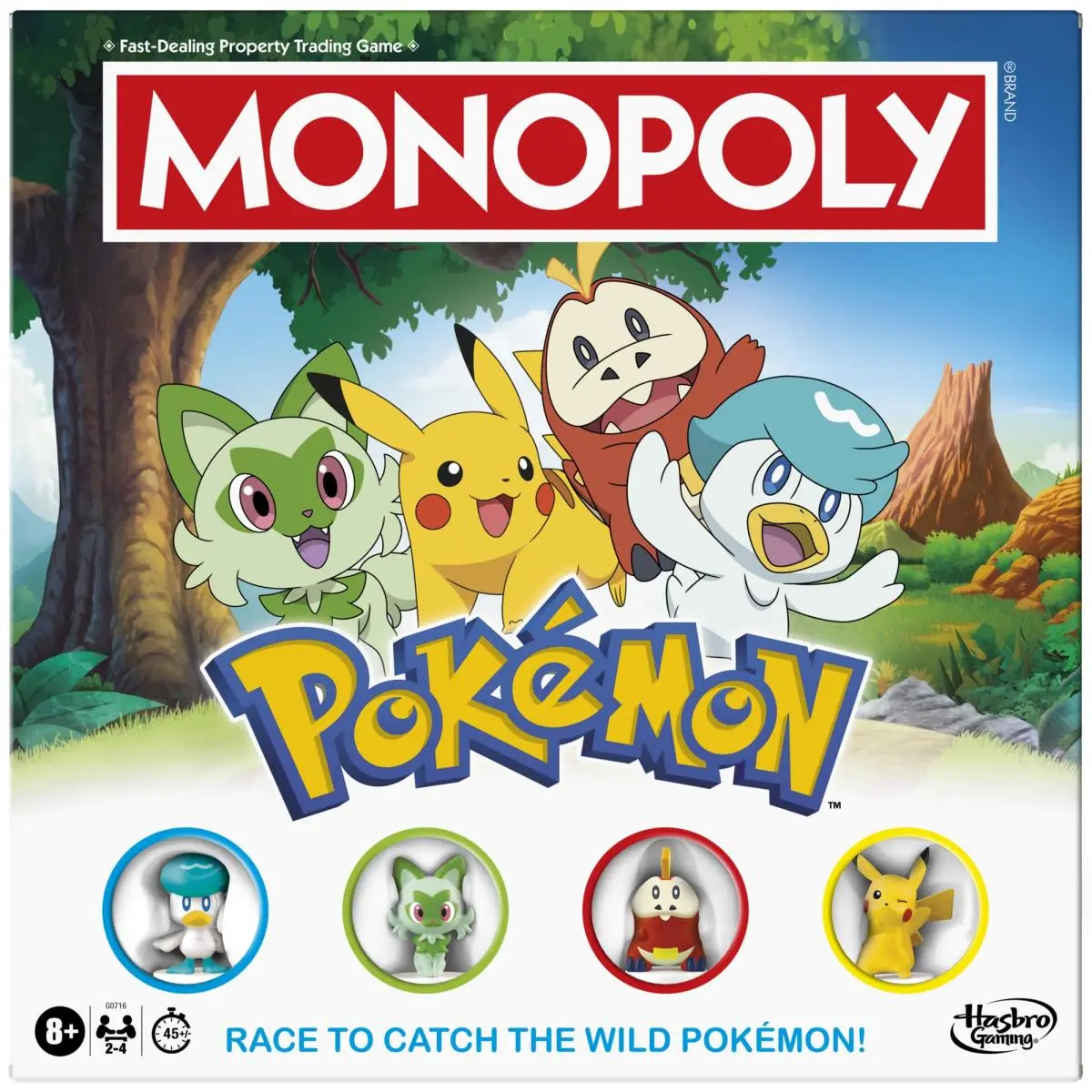 Monopoly Pokémon Edition Board Game Ages 8 and Up 2 to 4 Players Kids Game