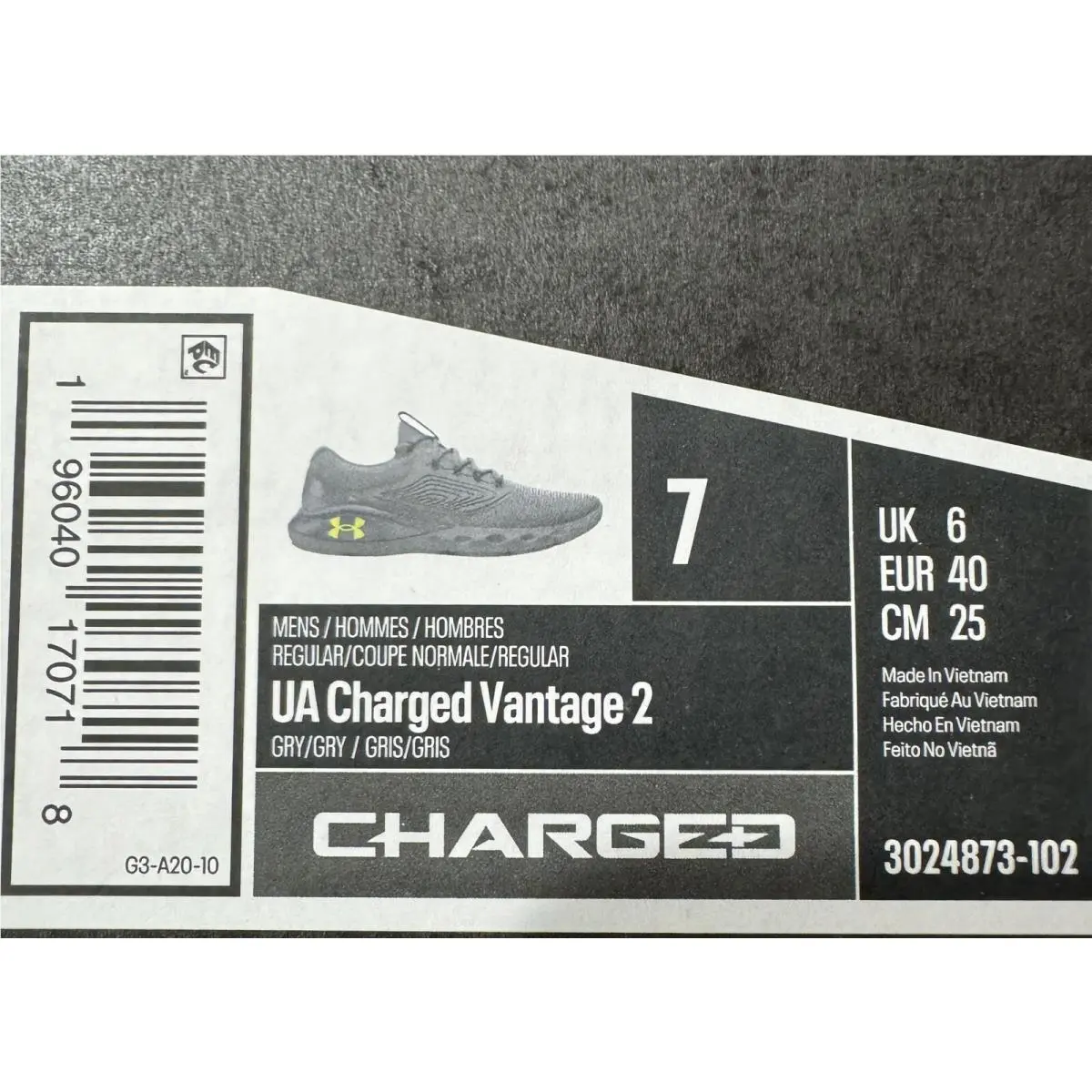 Under Armour shoes - Under Armour Charged Vantage 2 - 3024873-102 - Gray 6