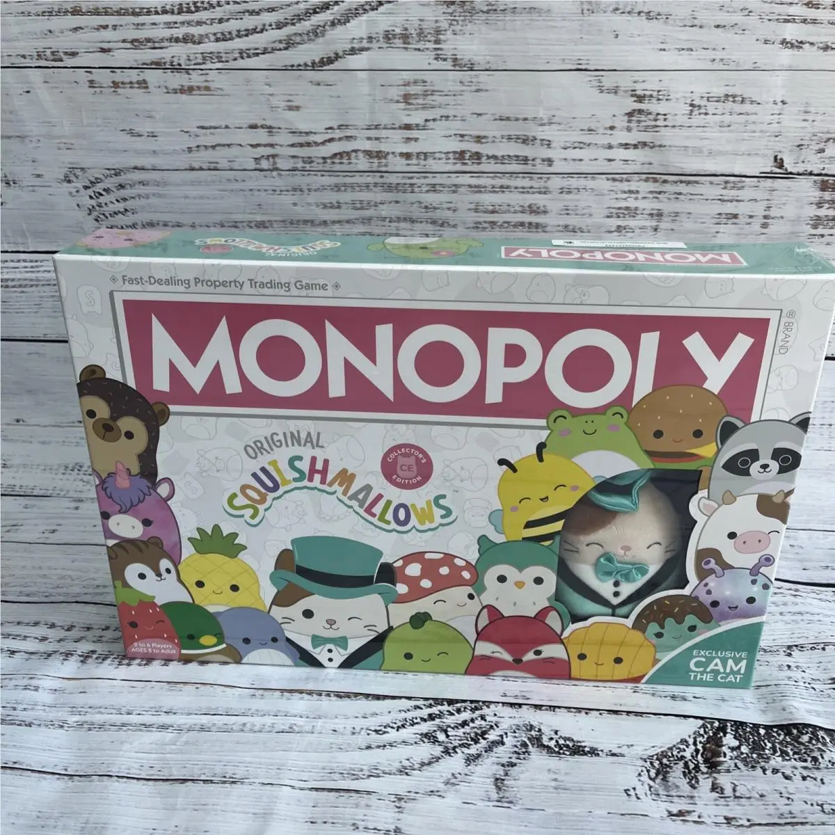 Monopoly Squishmallows Collector`s Edition Feature Cam Cat Plush