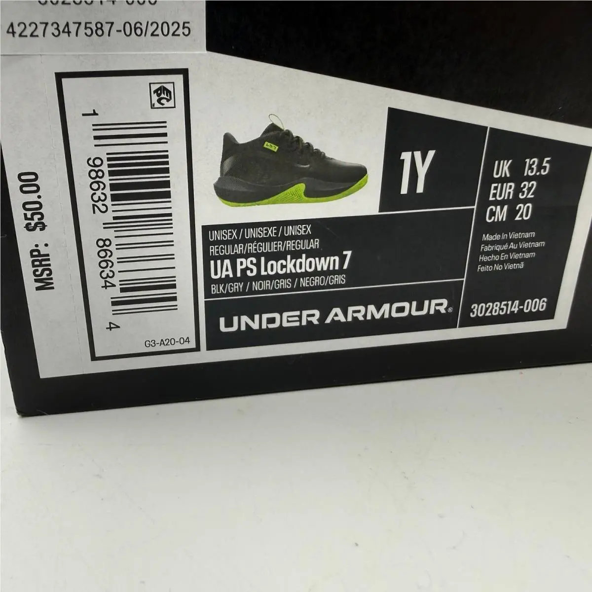 Under Armour shoes - UA PS Lockdown 7 - Lockdown - Black 0