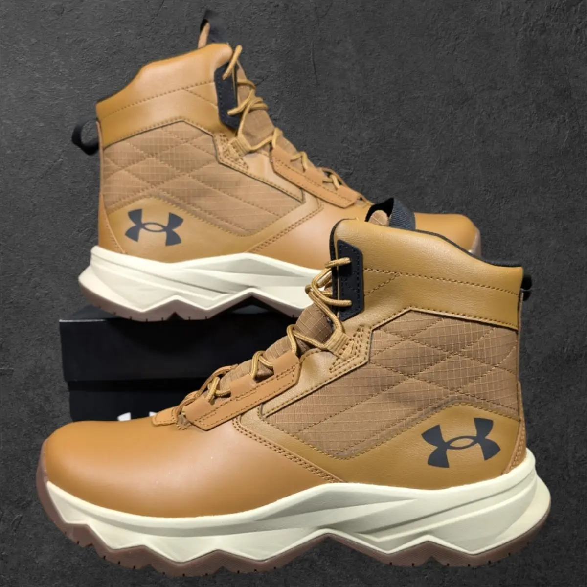 UA Stellar G2 6 Tactical Boot Unisex 4Y Brown White Black by Under Armour