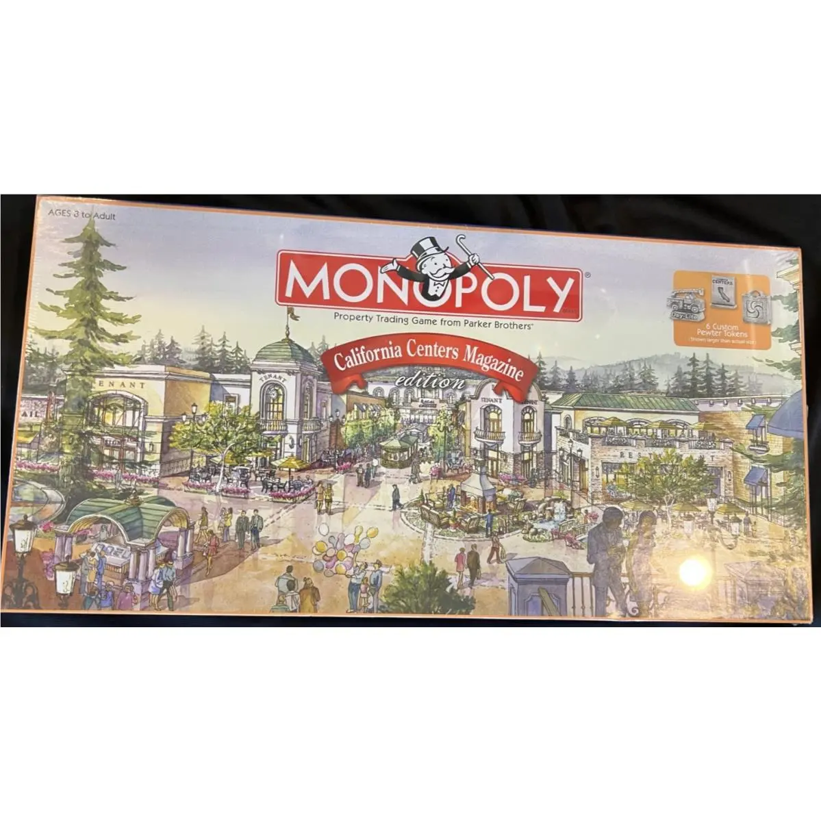 Monopoly California Centers Magazine Edition w/ 6 Pewter Tokens Game