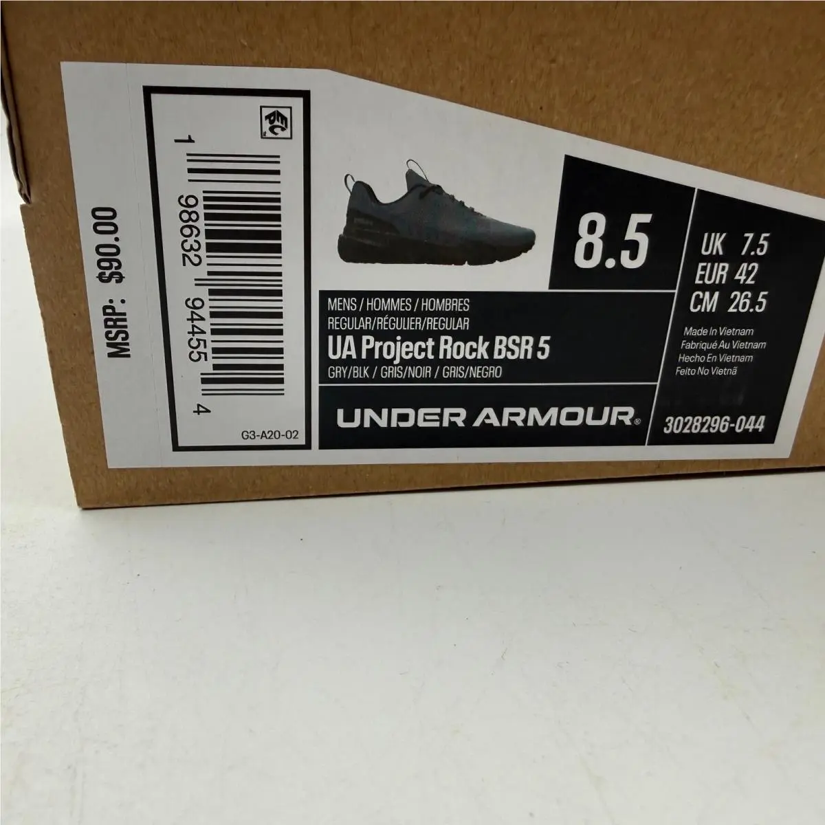 Under Armour shoes - Under Armour Project Rock BSR 5 - Gray 0