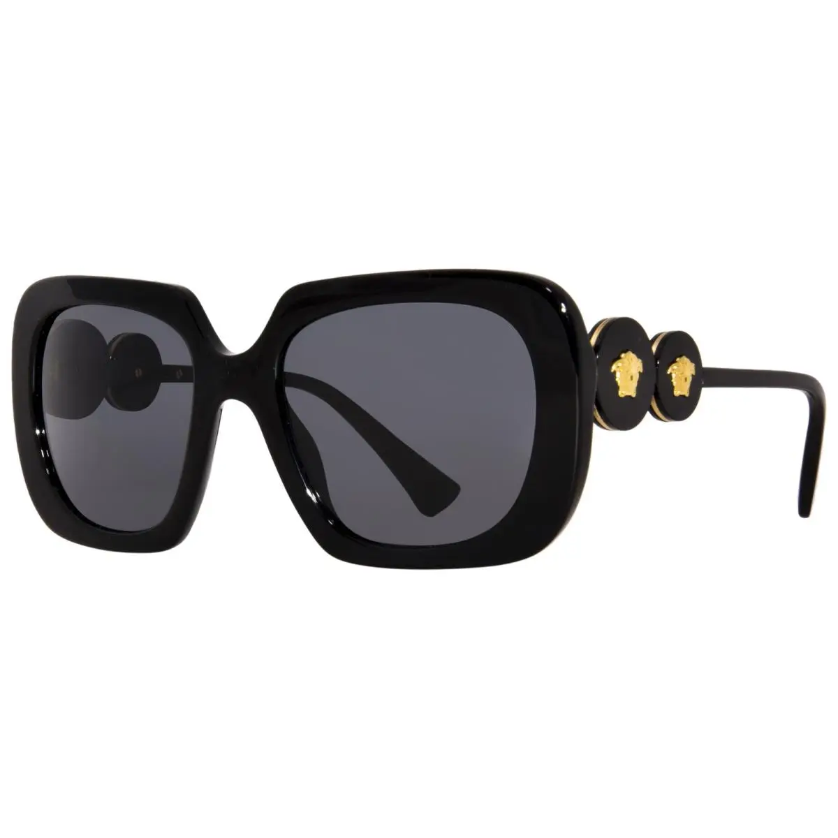 VE4434 GB1/87 Sunglasses Women`s Black/dark Grey Lens Square Shape 54-mm by Versace