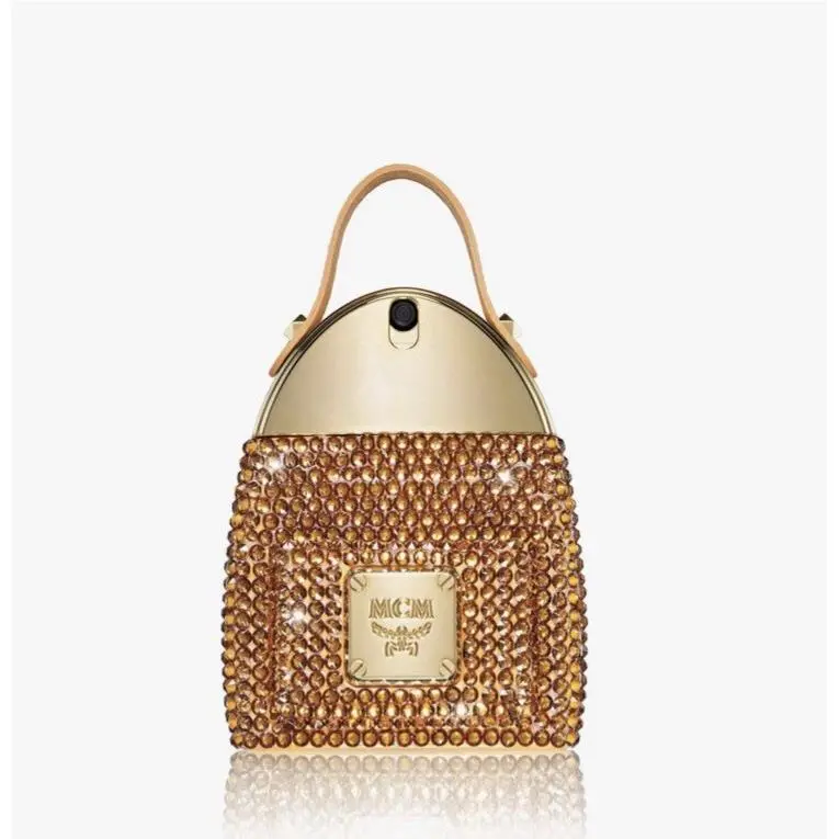 Mcm Limited Edition Parfum Swarovski Crystal W Berlin Gold Travel Case Numbered