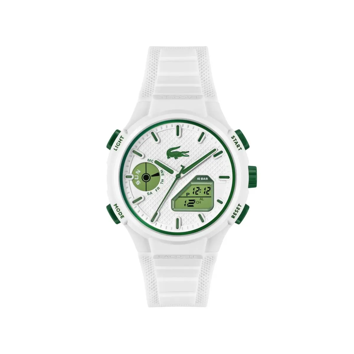 LC33 Men’s Analog-digital Watch – 45mm Sporty Fashion 45 MM White by Lacoste