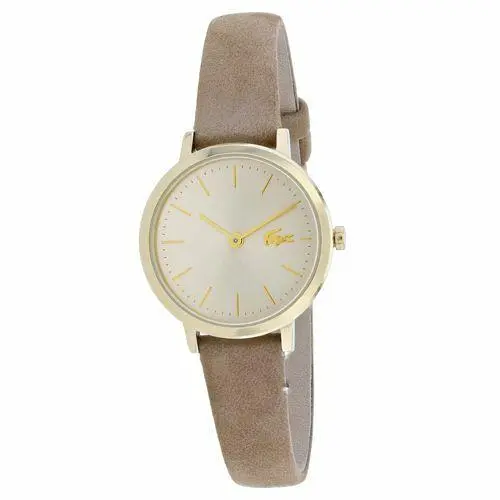 2001049 Moon 28mm Women`s Beige Leather Watch by Lacoste