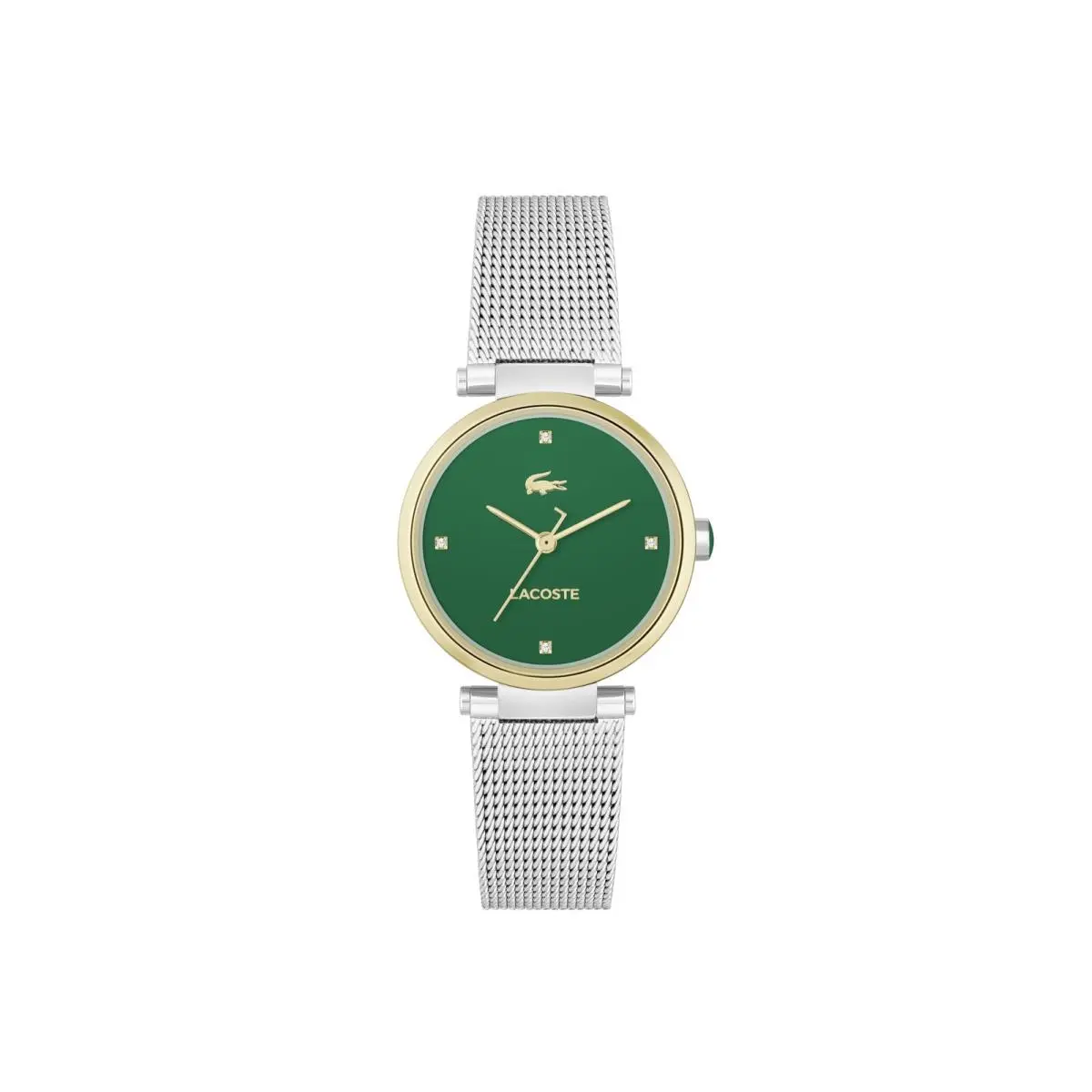 Women`s Orba 3H Quartz Water-resistant Fashion Watch with Mesh Green by Lacoste