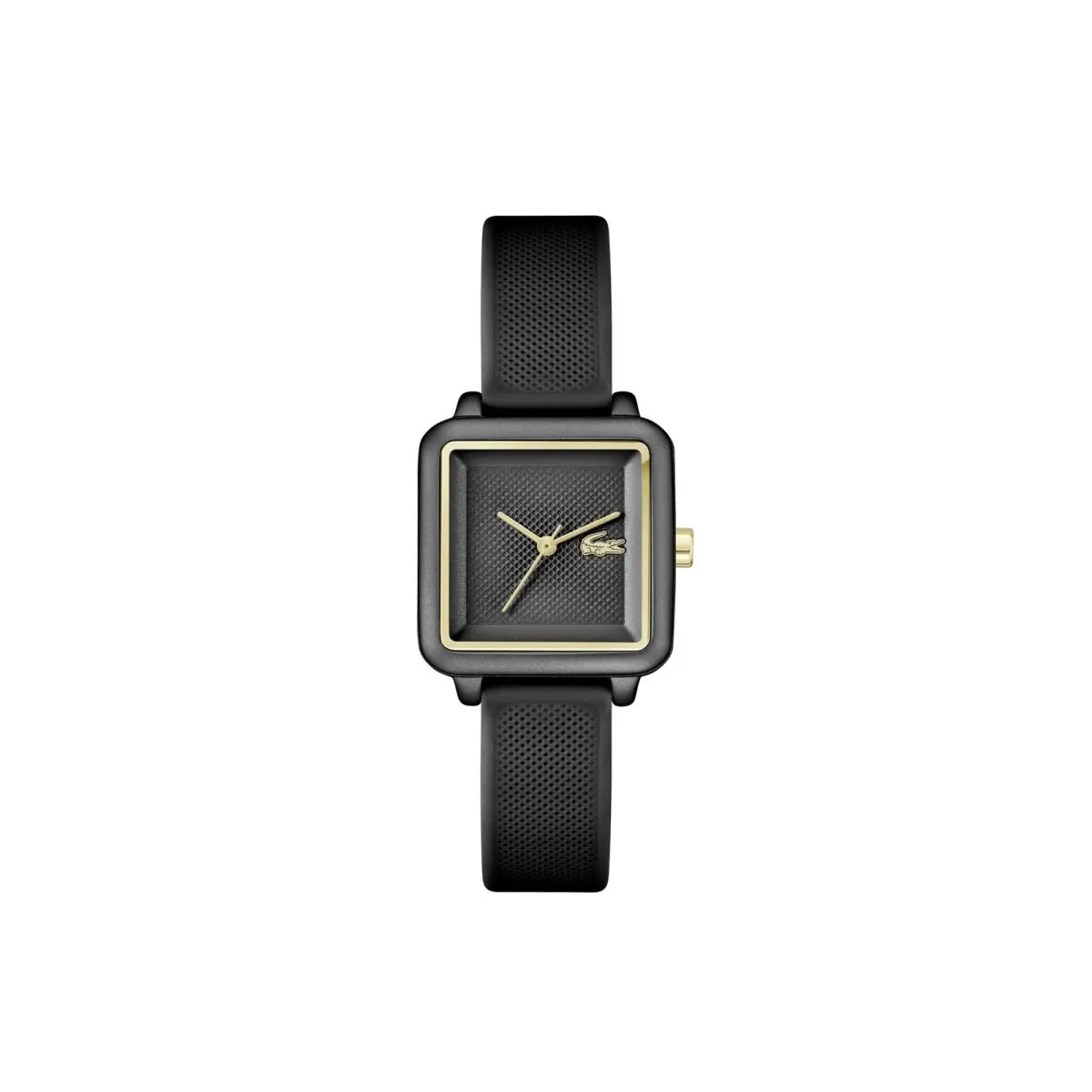 .12.12 Flow Women`s 3H Quartz Watch - Slim Silicone One Size Black by Lacoste
