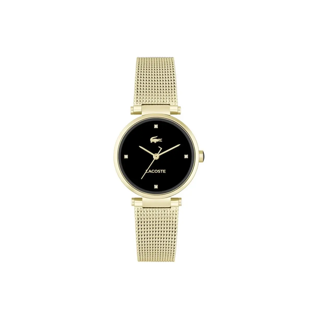Women`s Orba 3H Quartz Water-resistant Fashion Watch with Mesh Black by Lacoste